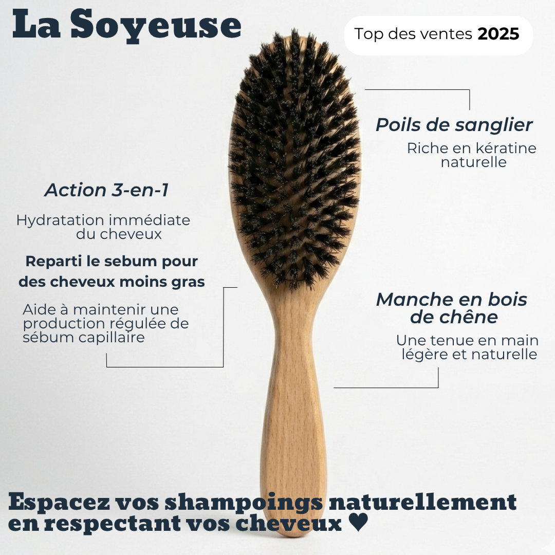 La Brosse Soyeuse - Poils naturels de Sangliers et Bois